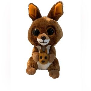 TY Beanie Boos Silk Kipper the Kangaroo with Joey Baby 7"  Plush Stuffed